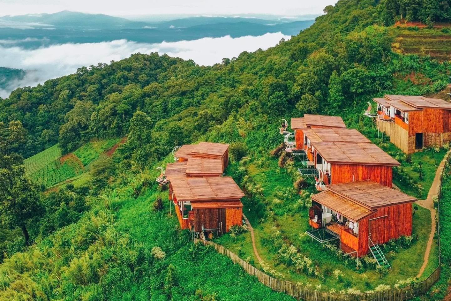 ไร่ดอยช้าง ม่อนเเจ่ม Hotel Mon Jam Exterior foto